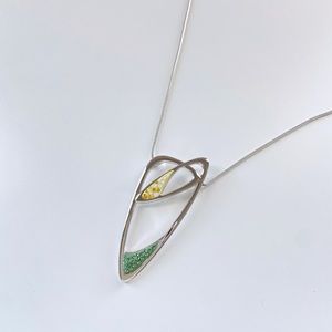 Swarovski Silver Crystal Modernist Necklace